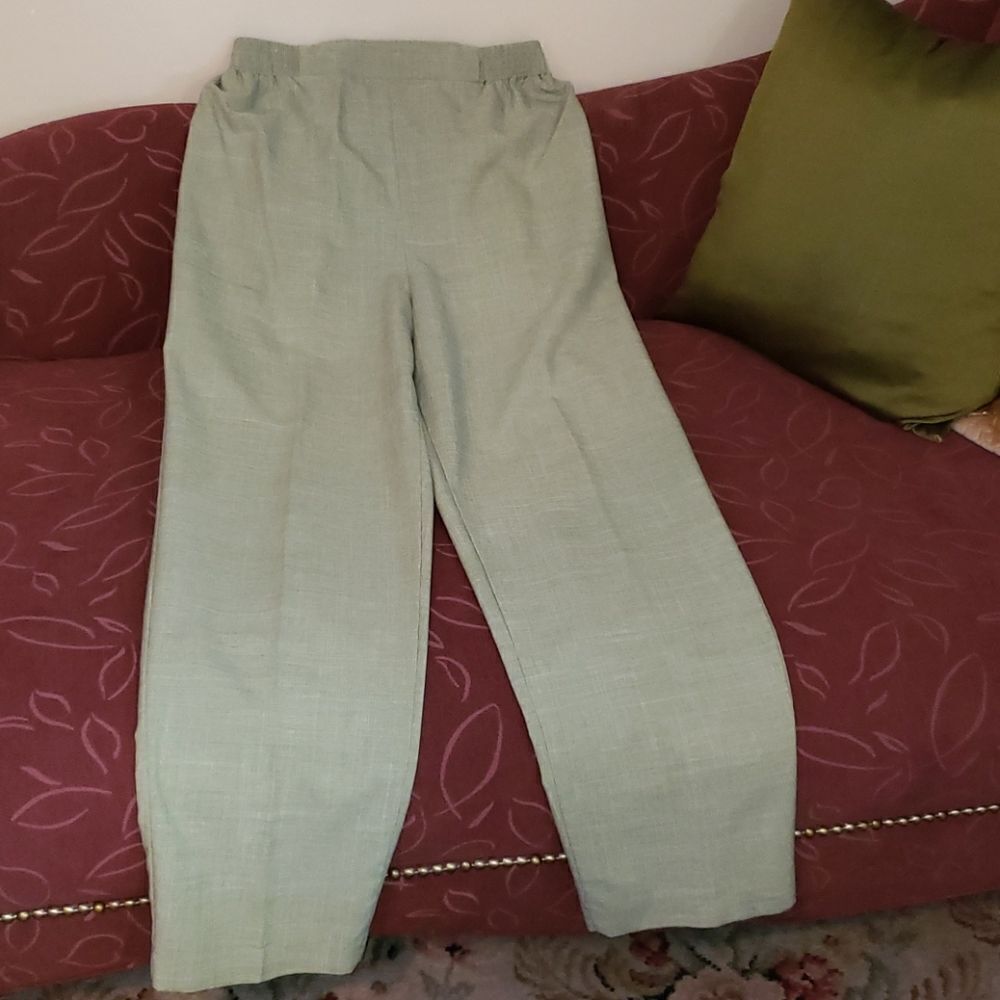 Bend Over Green Polyester Pants